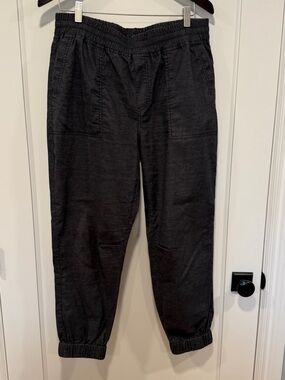 Prana Women's Charcoal Chambray Elastic Waist Jogger Pants